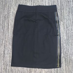 Vintage Marc Boueer‎ Unlimited Women’s 10 Black Gold Hardware A Line Work Skirt